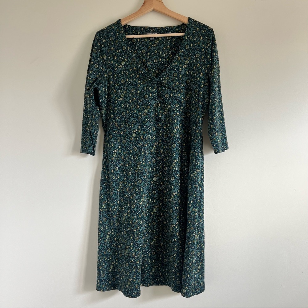 Toad&Co Floral Green Dress - Picture 4 of 12